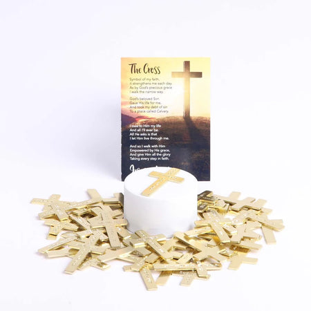 POCKET CROSS GOD ANSWERS PRAYERS GOLD PK50