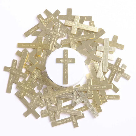 POCKET CROSS GOD ANSWERS PRAYERS GOLD PK50
