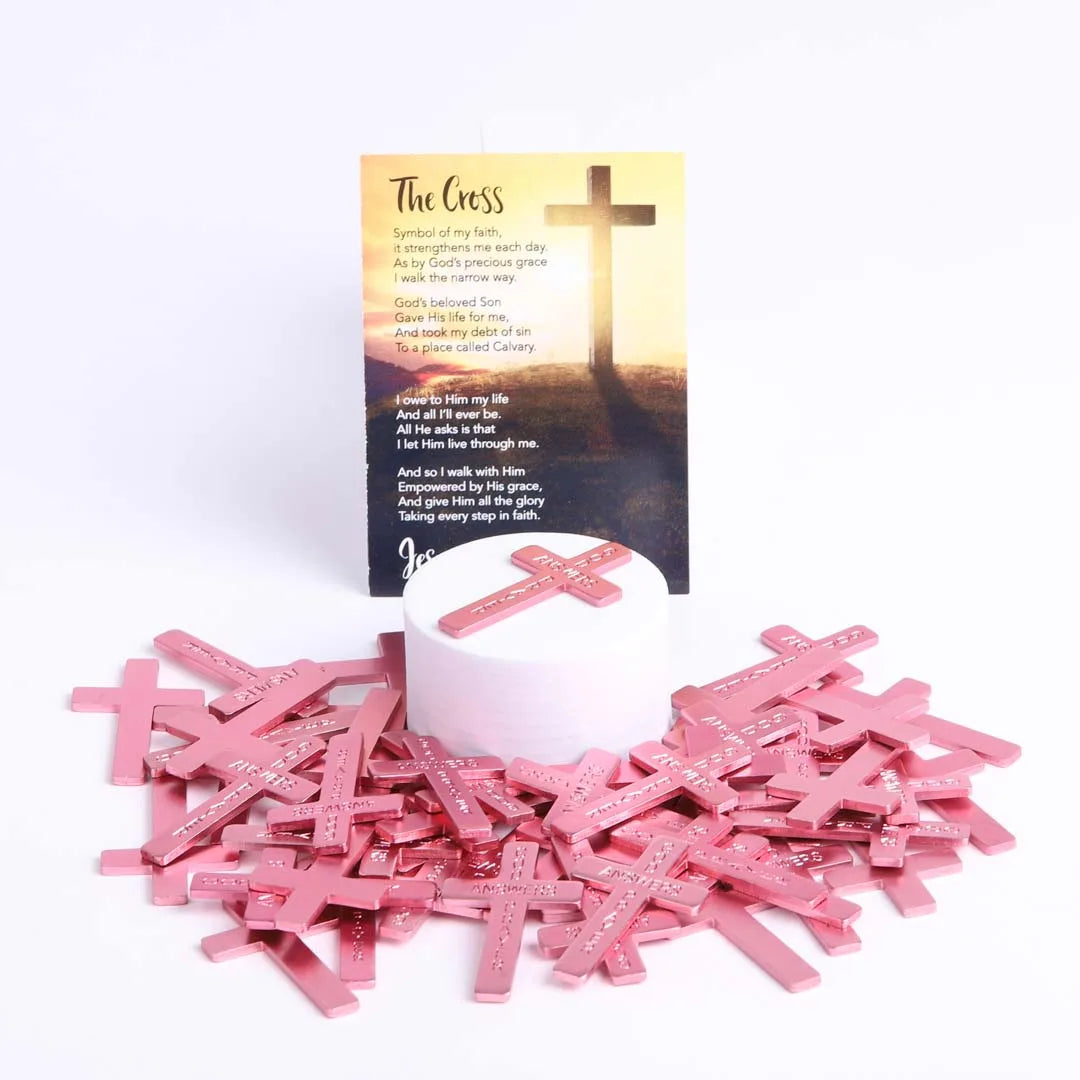 POCKET CROSS GOD ANSWERS PRAYERS PINK PK50
