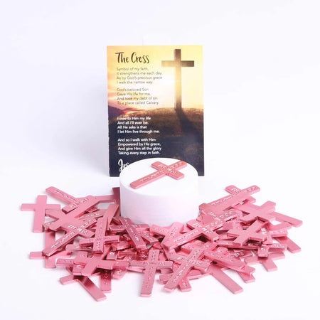 POCKET CROSS GOD ANSWERS PRAYERS PINK PK50