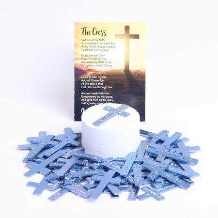 POCKET CROSS I CAN DO ALL THINGS BLUE PK50