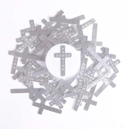 POCKET CROSS AMAZING GRACE SILVER PK50