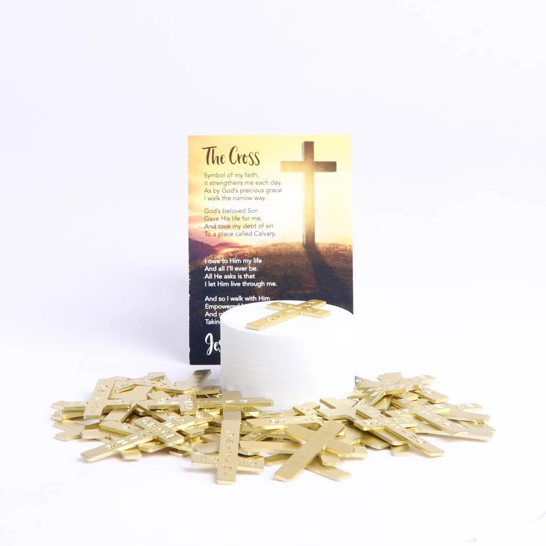 POCKET CROSS AMAZING GRACE GOLD PK50