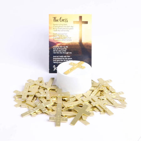 POCKET CROSS AMAZING GRACE GOLD PK50