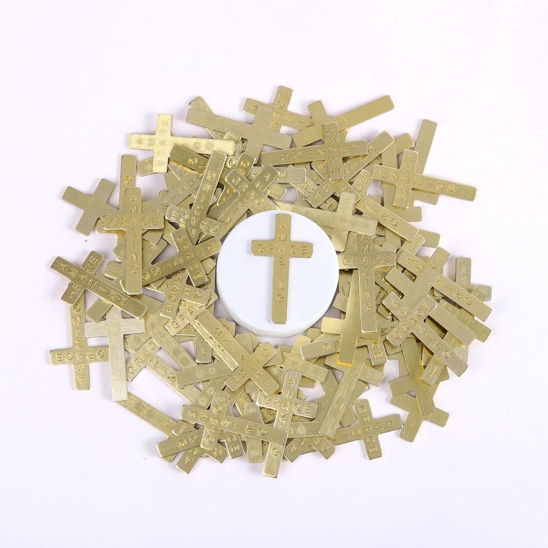POCKET CROSS AMAZING GRACE GOLD PK50