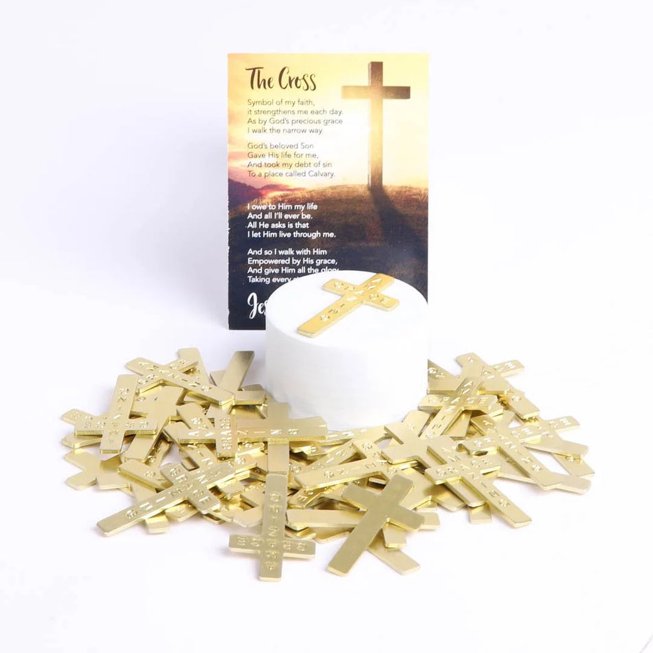 POCKET CROSS AMAZING GRACE GOLD 200PK