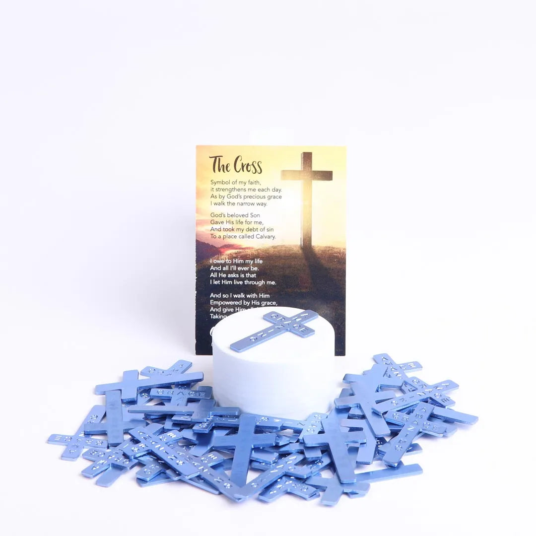 POCKET CROSS AMAZING GRACE BLUE PK200
