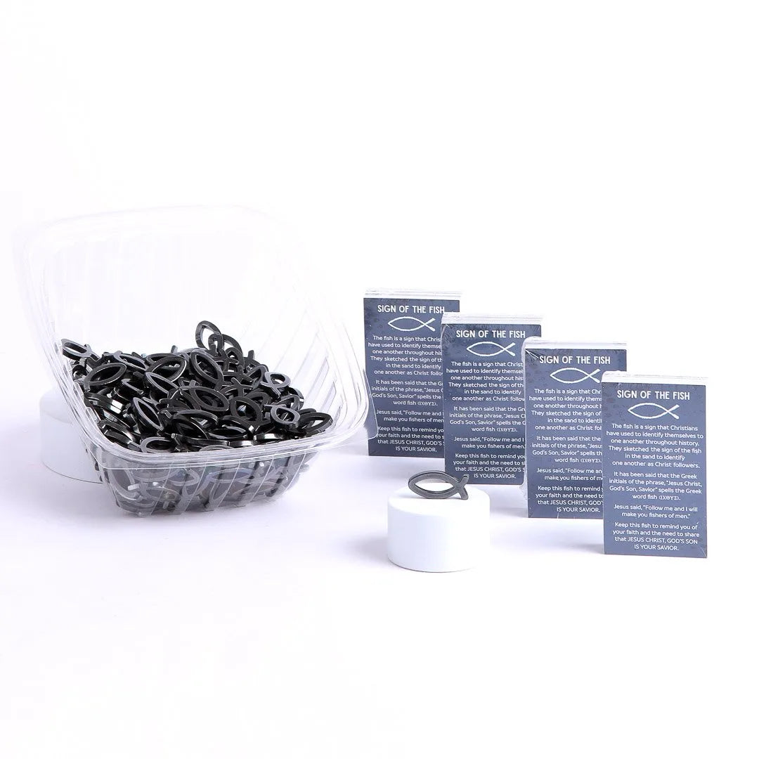 HEMATITE POCKET FISH W/ CARD DISPLAY PK200