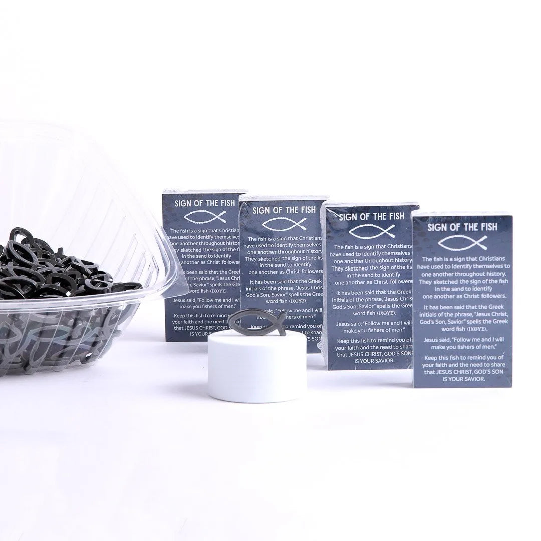HEMATITE POCKET FISH W/ CARD DISPLAY PK200