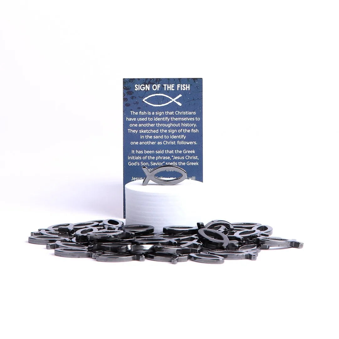 HEMATITE POCKET FISH W/ CARD PK50