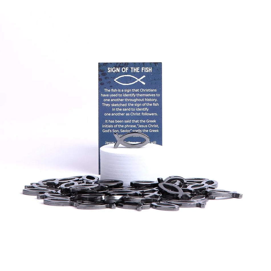 HEMATITE POCKET FISH W/ CARD PK50