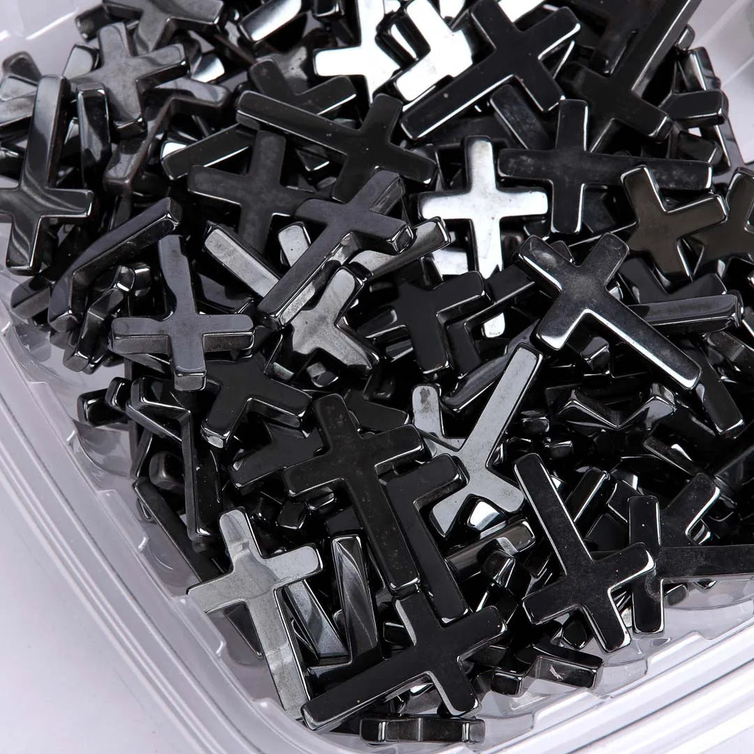 HEMATITE POCKET CROSS W/ CARD DISPLAY PK1000