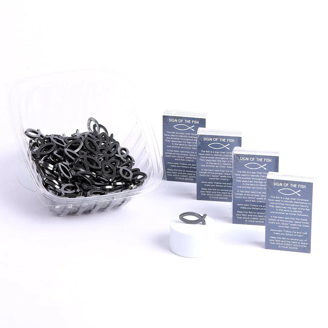 HEMATITE POCKET FISH W/ CARD DISPLAY PK1000