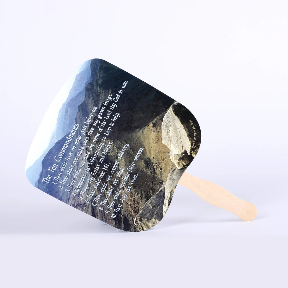 HAND FAN TEN COMMANDMENTS PK50