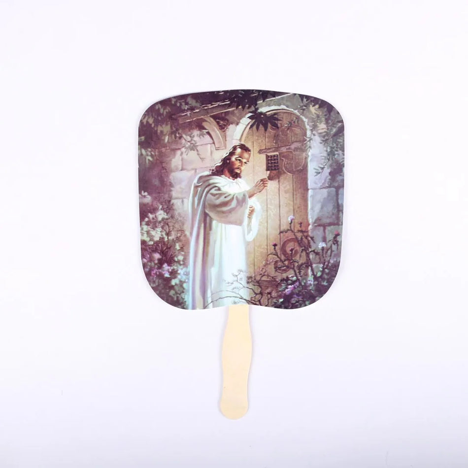 Hand Fan – Christ Knocking – Pack of 50
