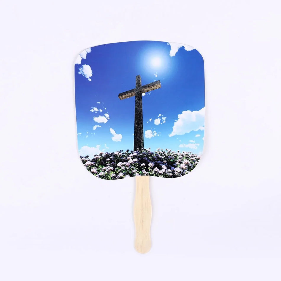Hand Fan – Cross – 50 Pack