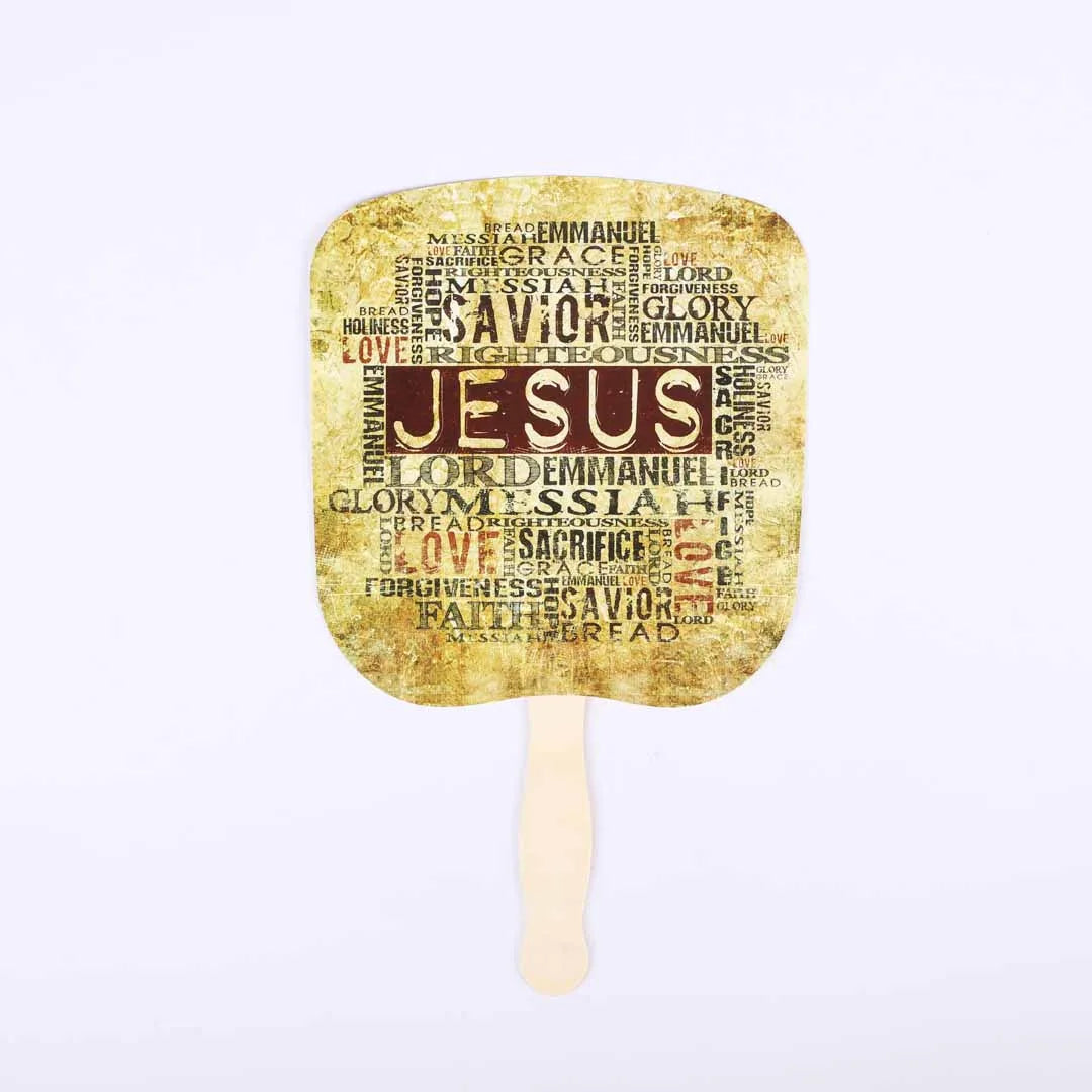 HAND FAN JESUS OUR SAVIOR PK50
