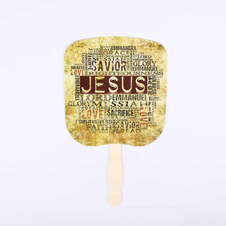 HAND FAN JESUS OUR SAVIOR PK50
