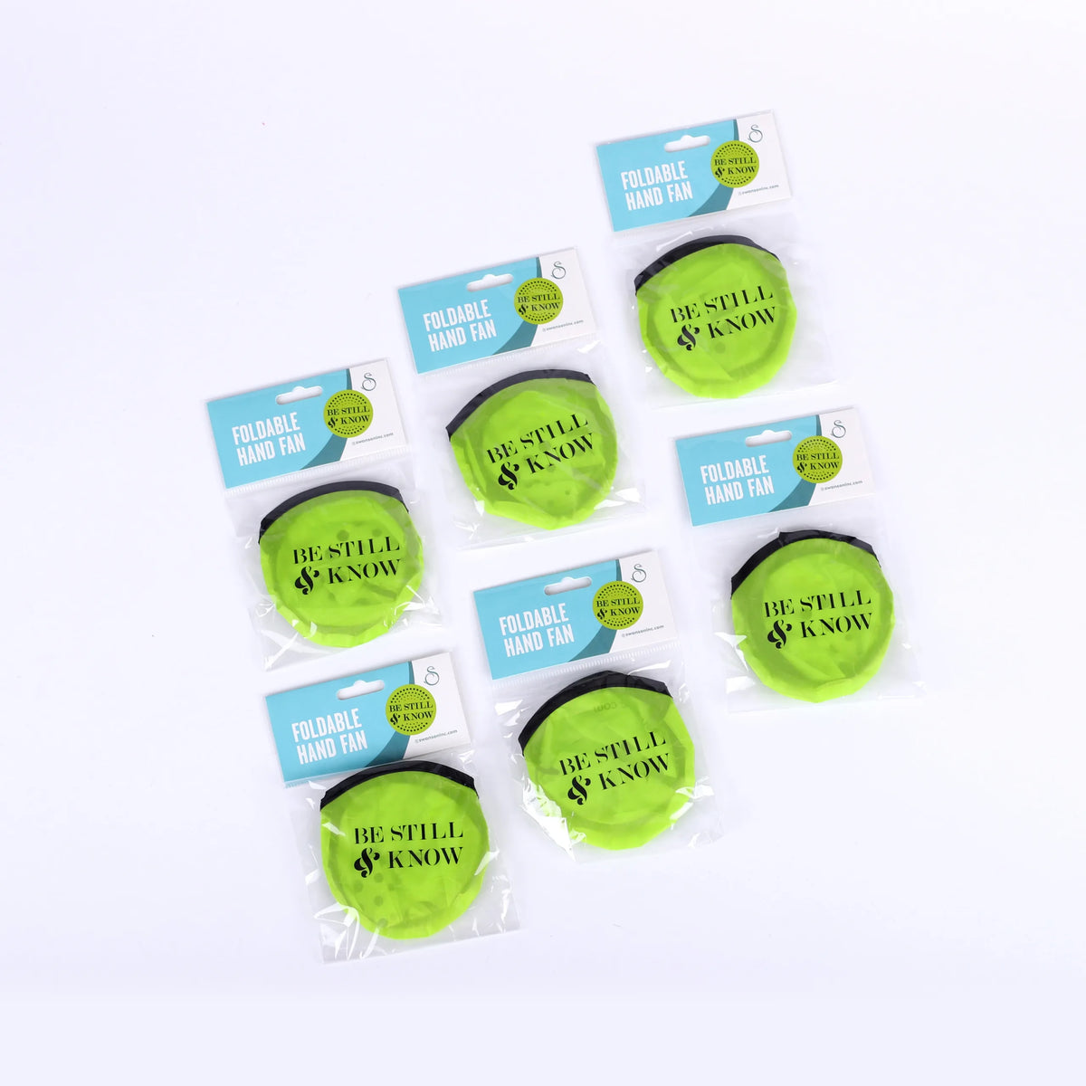 FOLDABLE HAND FAN BE STILL PK6