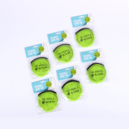 FOLDABLE HAND FAN BE STILL PK6