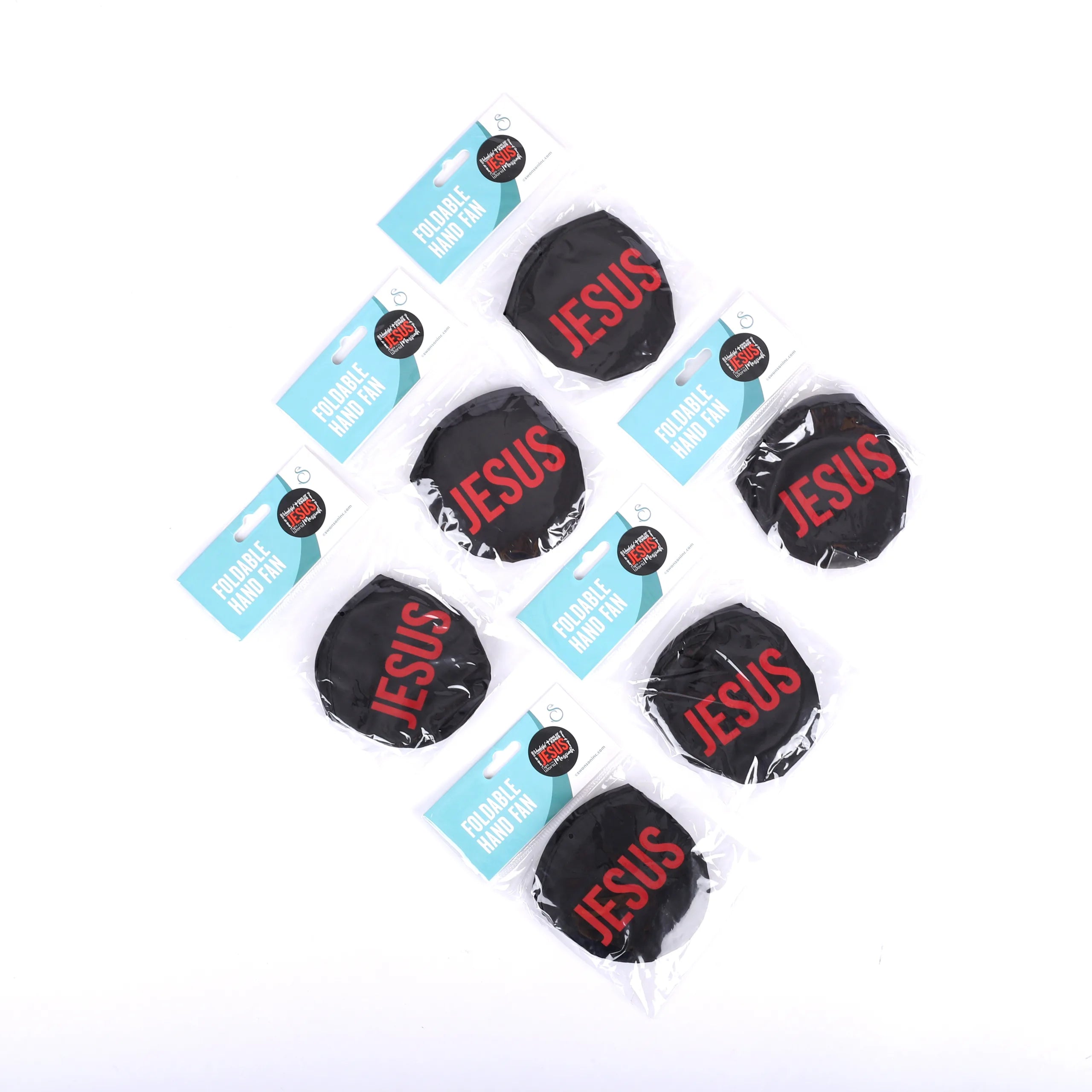 FOLDABLE HAND FAN NAMES OF JESUS PK6