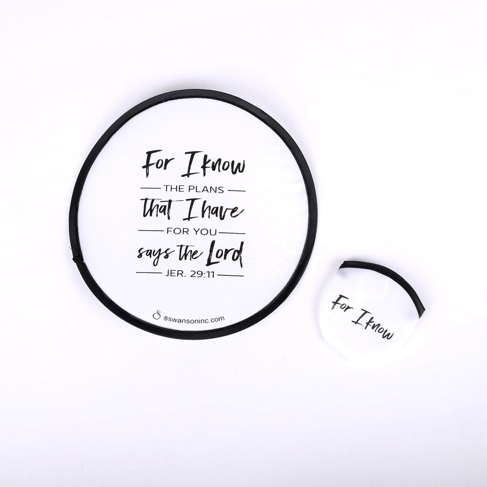 FOLDABLE HAND FAN JER. 29:11 PK6