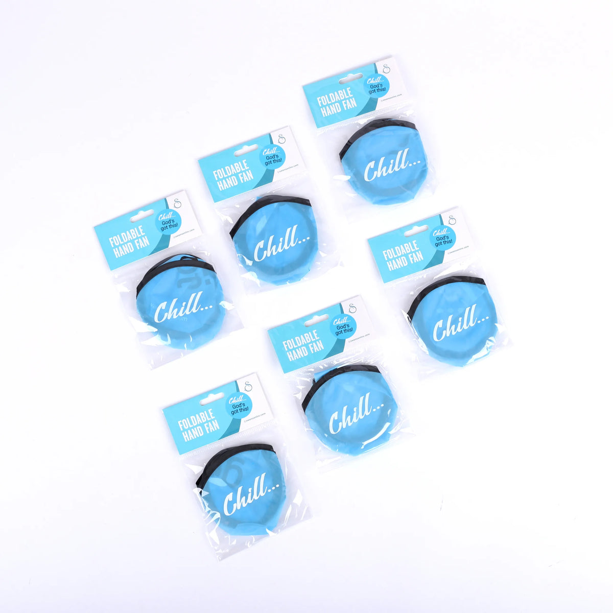 FOLDABLE HAND FAN CHILL PK6
