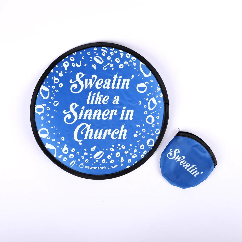 Foldable Hand Fan – Sweatin’ – Pack of 6