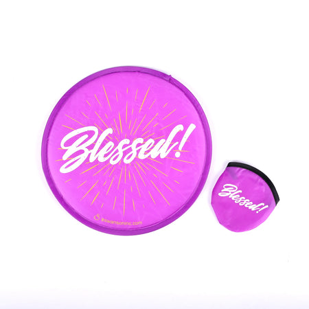 FOLDABLE HAND FAN BLESSED PK6