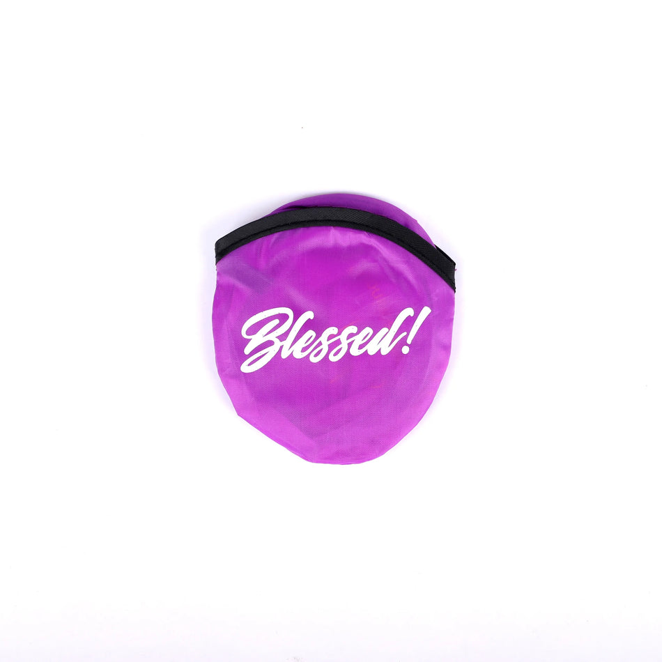FOLDABLE HAND FAN BLESSED PK6
