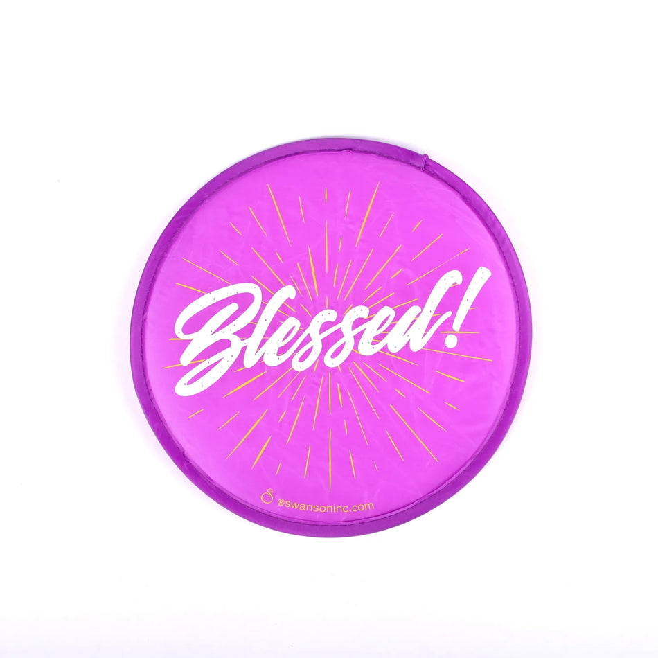 Foldable Hand Fan Blessed – Pack of 6