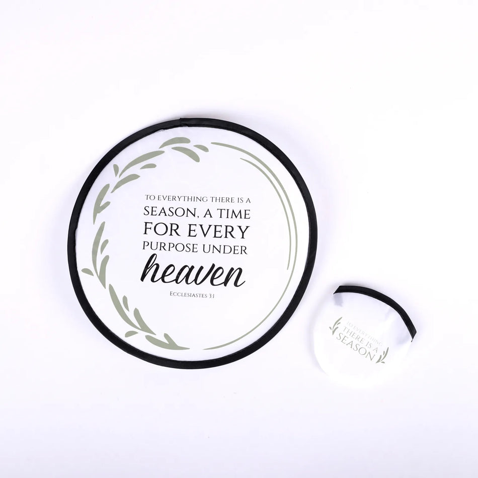 Foldable Hand Fan “There Is A Season” – Pk 6