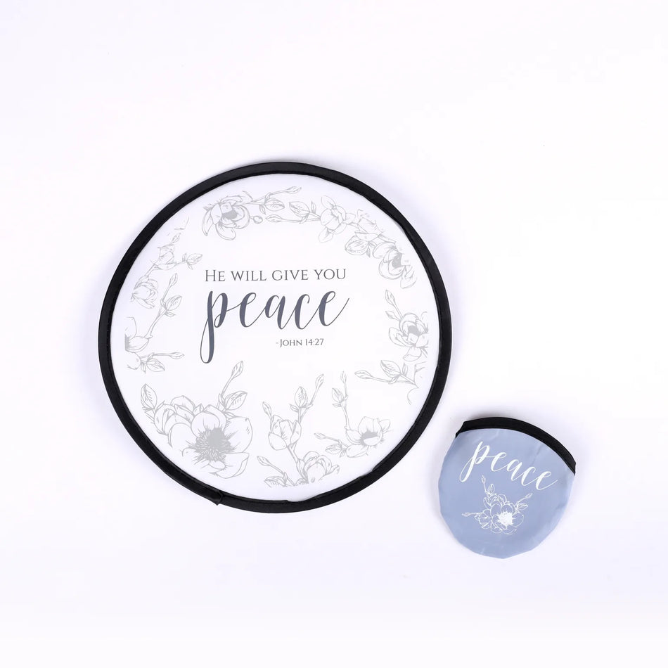 Foldable Hand Fan “Peace” – Pk 6