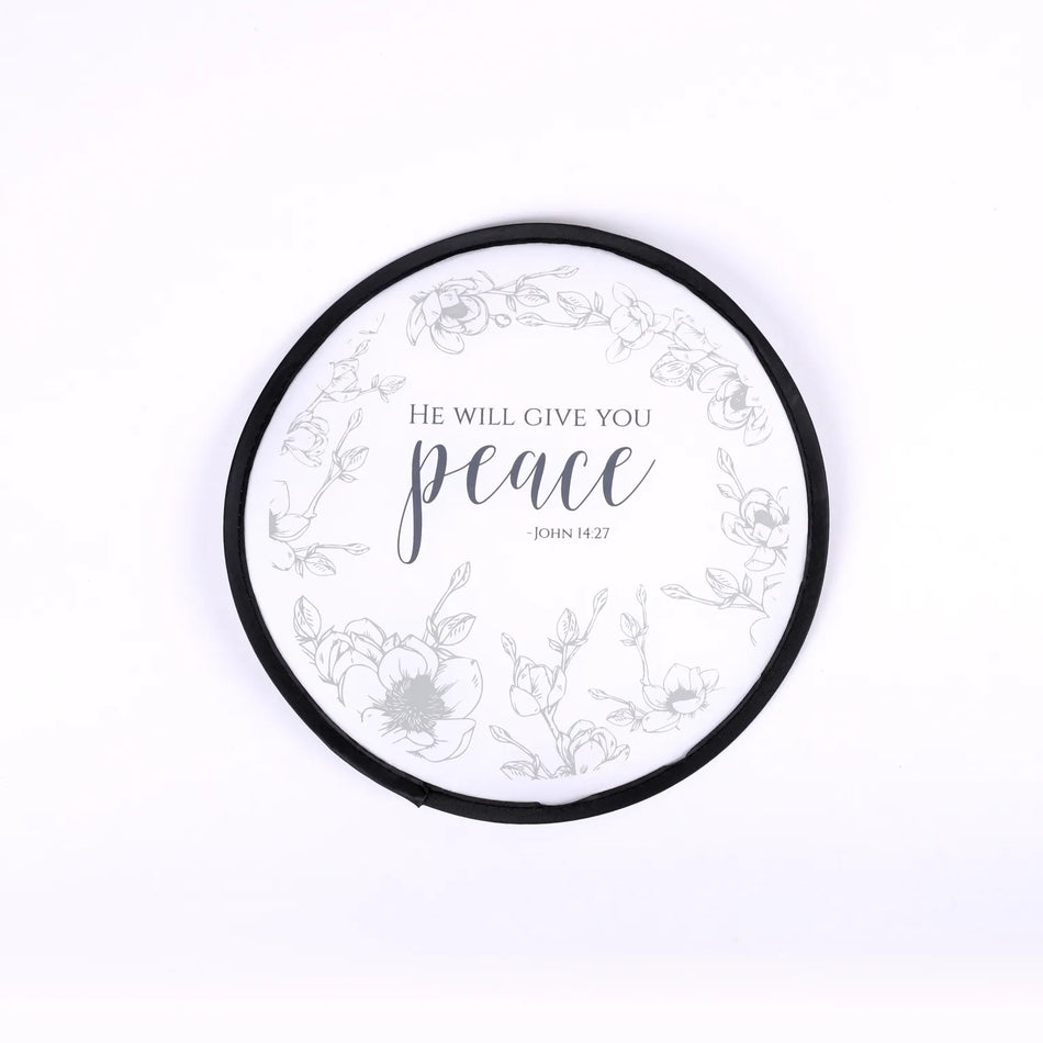 Foldable Hand Fan “Peace” – Pk 6