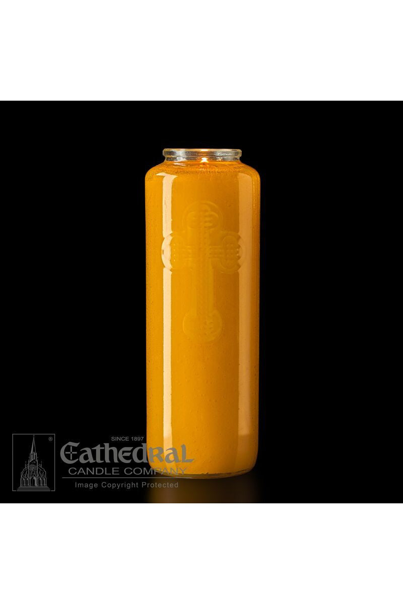 6-Day Amber Glass Offering Candles - AF216-34 by Anchor Christian Distributors