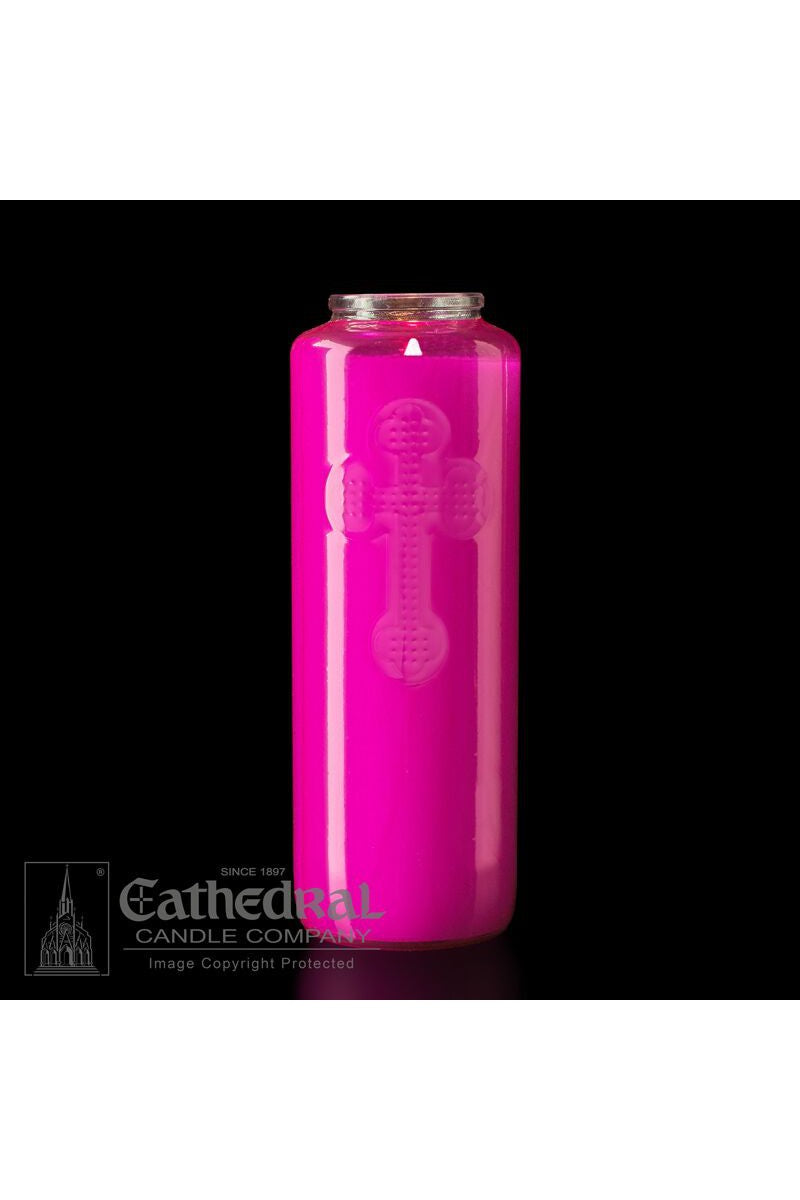 6-Day Rose Glass Offering Candles - AF216-14 by Anchor Christian Distributors