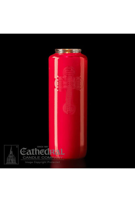 6-Day Ruby Glass Offering Candles - AF216-11 by Anchor Christian Distributors