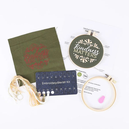 EMBROIDERY KIT - KINDNESS MATTERS 10CM