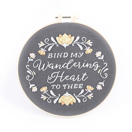 EMBROIDERY KIT - BIND MY WANDERING HEART 20.5CM