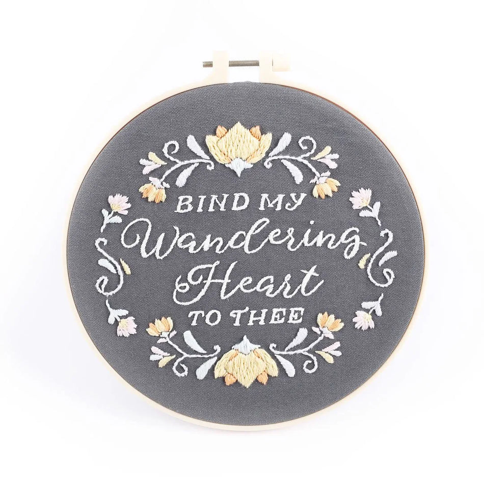 EMBROIDERY KIT - BIND MY WANDERING HEART 20.5CM