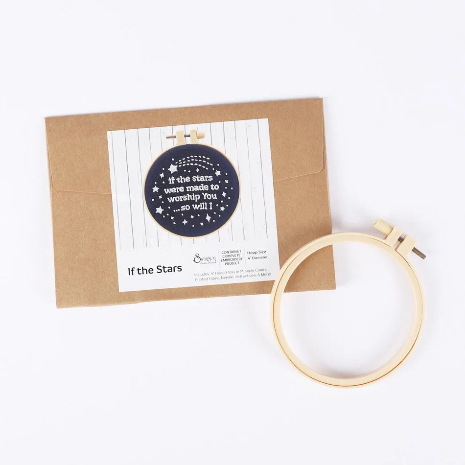 EMBROIDERY KIT - IF THE STARS 10CM