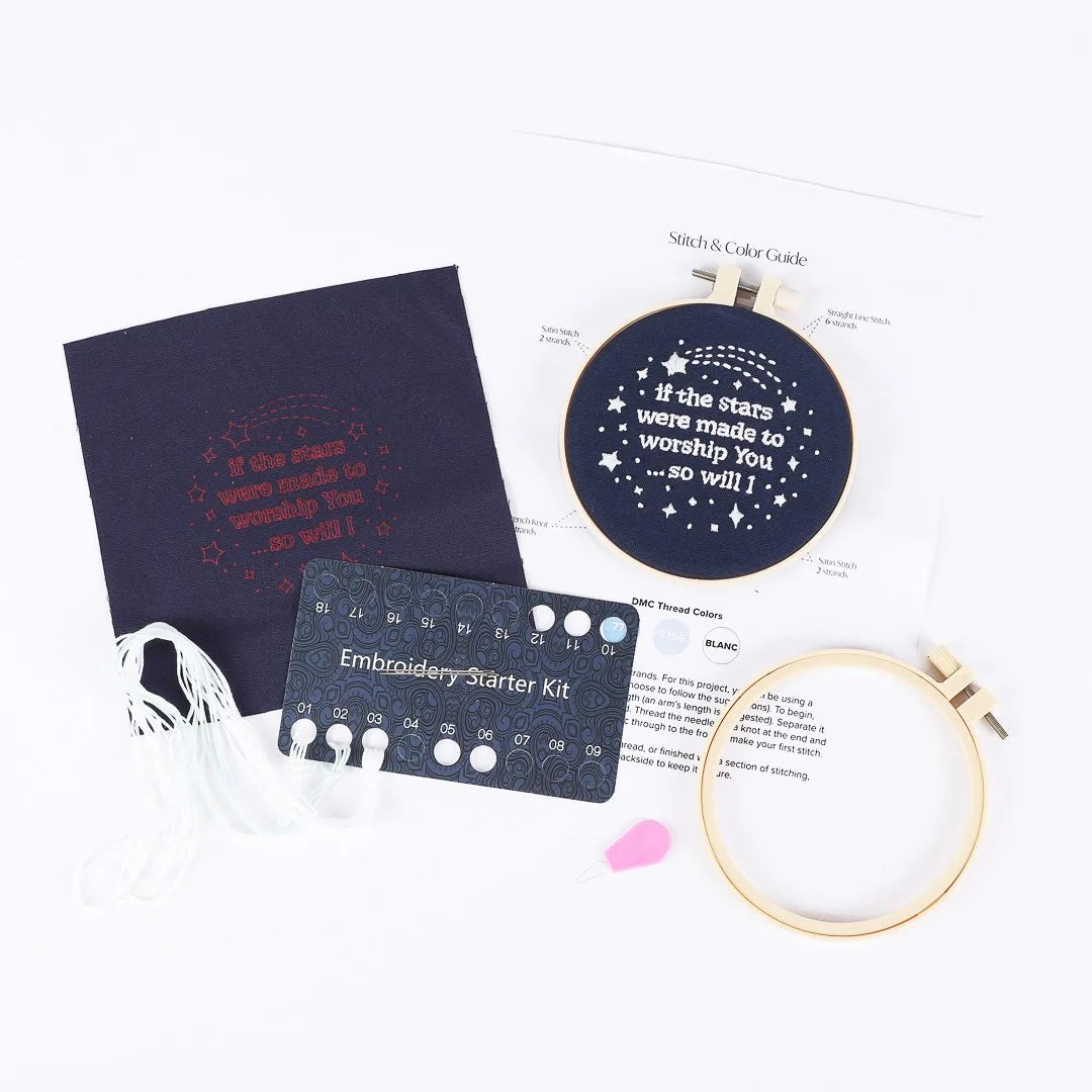 EMBROIDERY KIT - IF THE STARS 10CM