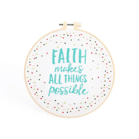 EMBROIDERY KIT - FAITH MAKES ALL THINGS POSSIBLE