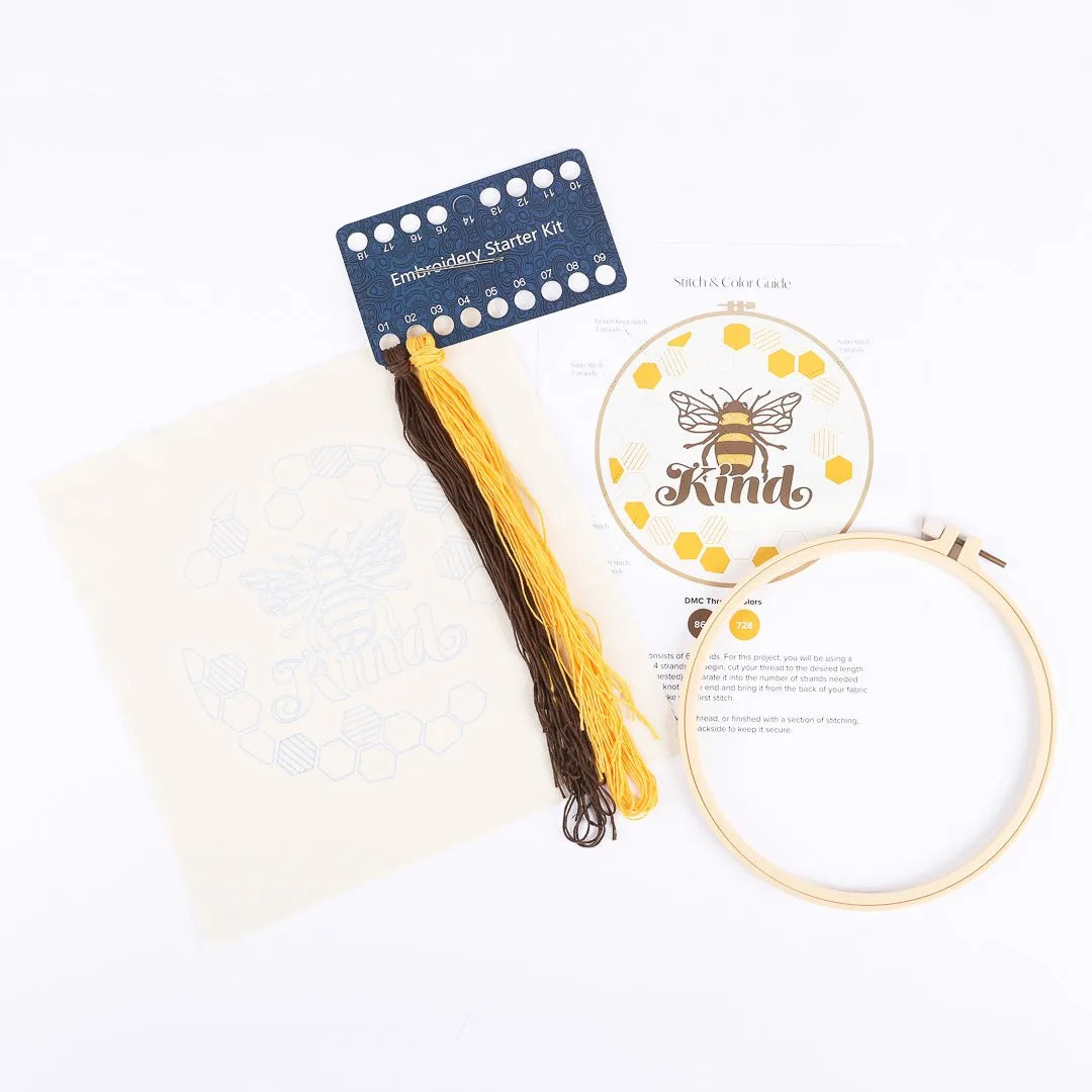EMBROIDERY KIT - BEE KIND
