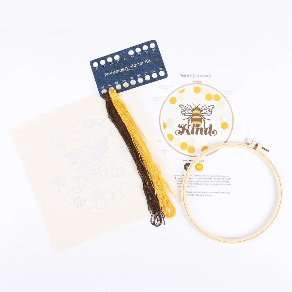 EMBROIDERY KIT - BEE KIND
