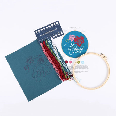 EMBROIDERY KIT - BE STILL 20.5cm