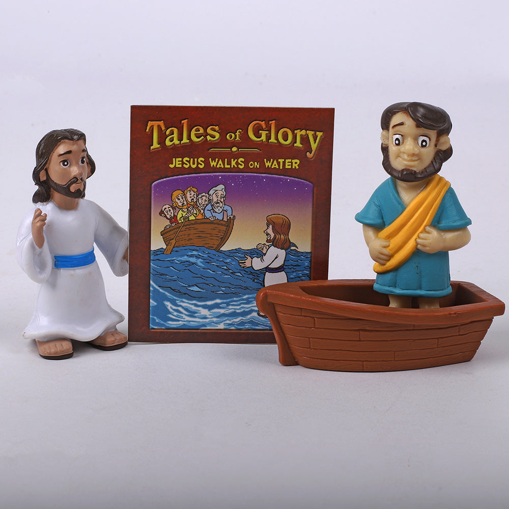 TOY FIGURINE JESUS WALKS ON WATER