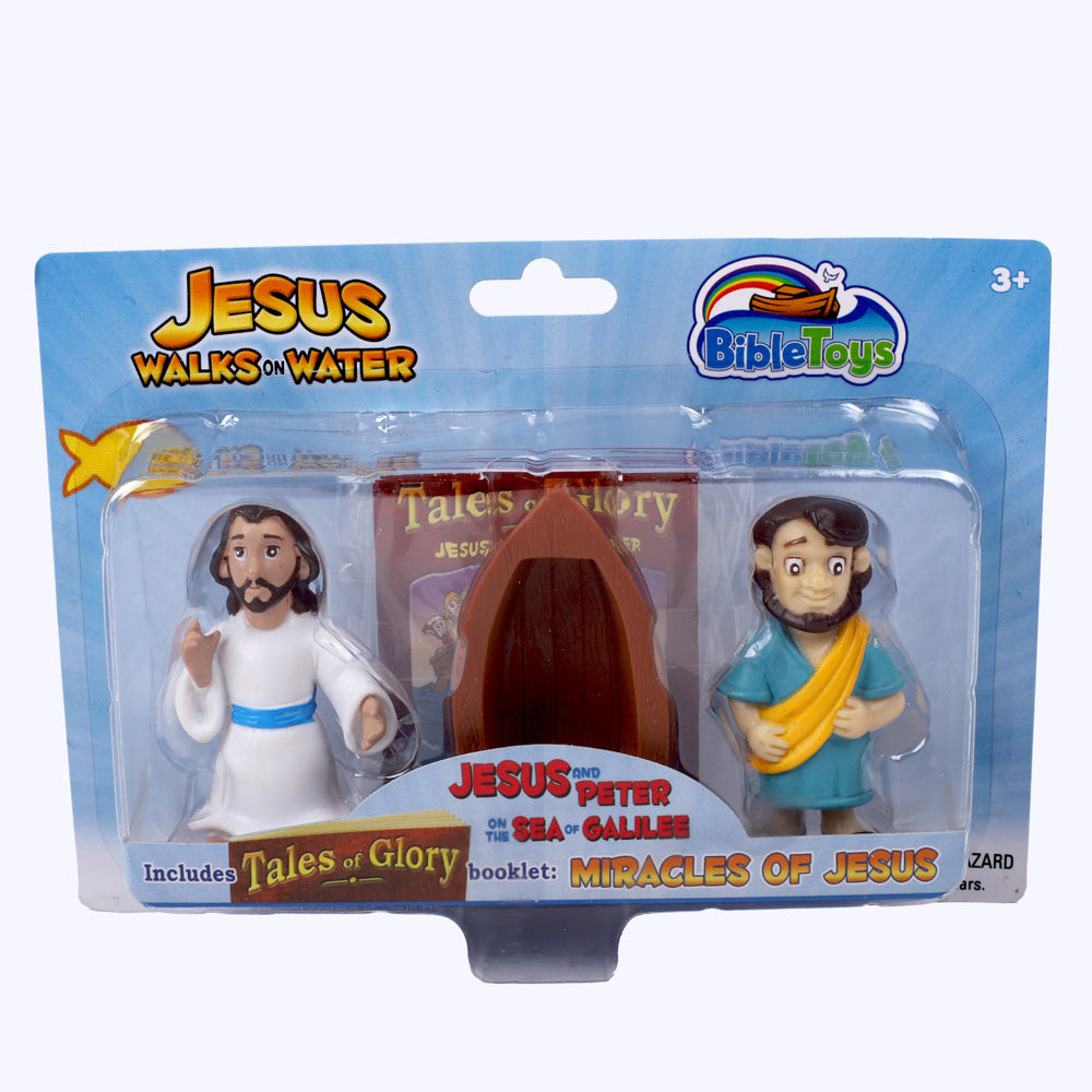 TOY FIGURINE JESUS WALKS ON WATER