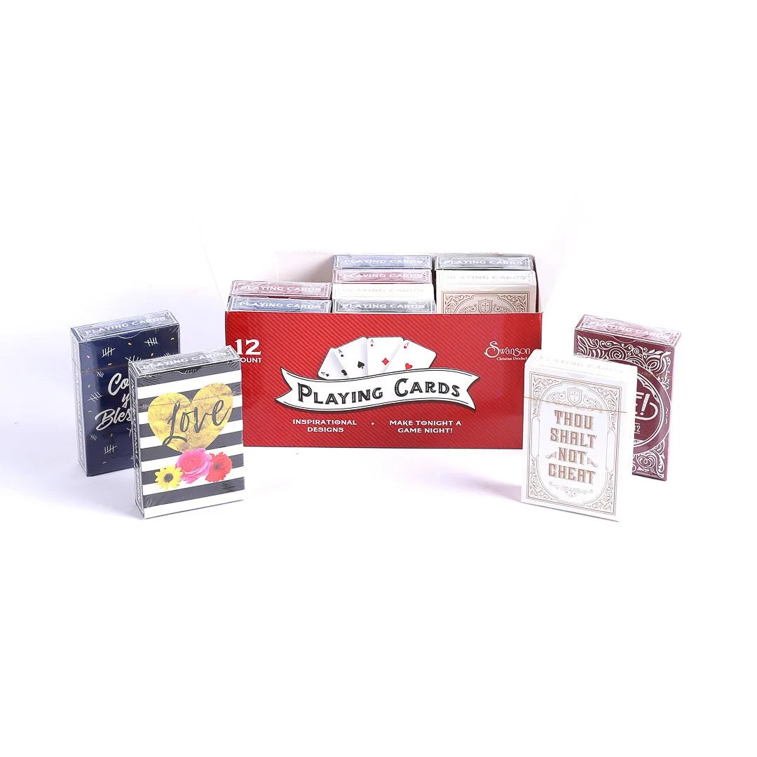 PLAYING CARDS CONTEMPORARY/TRADITIONAL DISPLAY 12CT