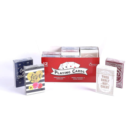 PLAYING CARDS CONTEMPORARY/TRADITIONAL DISPLAY 12CT